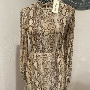 Mikey and Joey snake skin mini dress